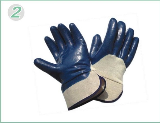 M Blue Nitrile Work Gloves with Fleeced Jersey Cotton Liner for Building