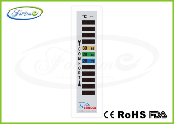 Duurzaam Huishouden Plastic Vloeibaar Crystal Thermometer voor Kleren/Lagen 16 ~ 38 ℃