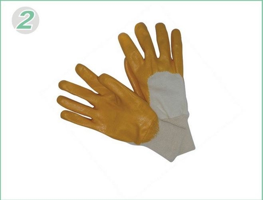 M Handschoenen van het Werk van de Deklaag van het Nitril van de Weerstand van de Besnoeiing van het Leer de Gele voor het Assembleren van Delen